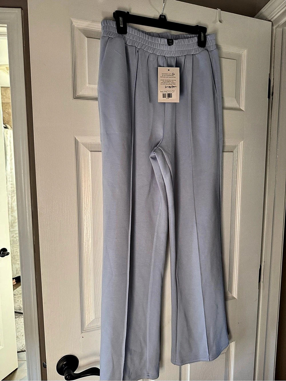 Mac and me Detail PJ Pant Wide Leg Pants in Blue Size Medium NWT